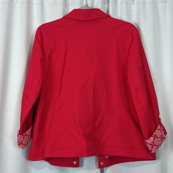 Chico’s NWT Bi-Stretch Maraschino Cherry Jacket Size Chico’s sizing 2 - Picture 3 of 11